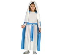 Guirca- Disfraz infantil de Virgen María, Color azul, 7-9 años (42468.0)