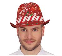 GUIRMA | Gorro Gánster Navideño Multicolor (Talla Única) - Gorro Navideño para Navidad - Accesorio de Disfraz Unisex para Fiestas y Celebraciones - Ideal para Adultos - Multicolor