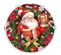 GUIRMA | Pandereta Santa Claus PVC (13 cm) - Instrumento Musical para Fiestas de Navidad y Año Nuevo - Accesorio Ideal para Celebraciones y Eventos Festivos - Multicolor
