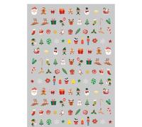 GUIRMA | Pegatinas para Uñas de Navidad (10x7 cm) - Decoración de Uñas para Fiestas de Navidad y Año Nuevo - Accesorio de Maquillaje para Mujer Adulta - Multicolor