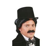 Guirma - Sombrero chistera flocado negro