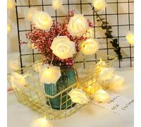 Guirnal de Luces LED de Rosas de, 20 LED Flower String Lights, USB Flores Luces, Rose Fairy Lights para la Decoración de la Bo del Día de Valentín