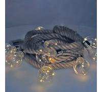 Edm 71209 Guirnalda Cuerda Yute con Bombillas 30 Leds Luz Calida