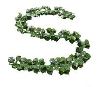 Guirnalda artificial colgante de hojas verdes, 12 piezas para boda, fiesta, hogar, oficina, escalera, ventana, espejo, decoración, plantas largas (uva)