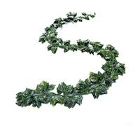 Guirnalda artificial colgante de hojas verdes, 12 piezas para boda, fiesta, hogar, oficina, escalera, ventana, espejo, decoración de plantas largas (cesta verde)