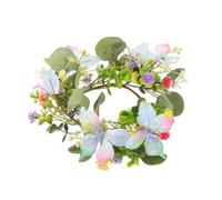 Guirnalda Artificial de Eucalipto 25cm para Portavelas Decoración Rústica | Hecha de Plástico Duradero, Adecuado para Bodas y Fiestas, Uso en Interiores y Exteriores, Estilo Boho