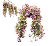 Guirnalda Artificial De Vid De Gloria De La Mañana | Seda Resistente A Los Rayos UV, 36 Cm, Decoración Floral Ligera Y Realista Para Colgar En La Pared, Estilo Eucalipto | Patio Interior Al Aire Libre