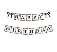 Guirnalda de 100 cm con texto "Happy Birthday" - Guirnalda decorativa de cumpleaños para cumpleaños infantiles, cumpleaños, guirnalda de papel para decoración de cumpleaños y accesorios para fiestas