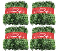 Guirnalda de 50 pies para Decoraciones de Navidad, no iluminada, Suave, decoración de día Festivo, para Uso en Exterior o Interior, decoración de hogar, jardín, decoración de