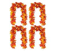 Guirnalda de Acción de Gracias, Hojas de Arce de 4 Piezas para otoño de Guirnalda, de Halloween para el hogar para la de Las Ventanas de la de la Parte CAS