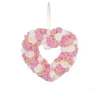 Guirnalda de amor de San Valentín para colgar en la puerta para escenas de boda y fiesta, añade un toque decorativo atractivo y romántico (flores de tres colores)