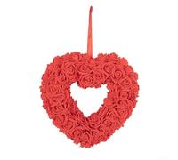 Guirnalda de amor para el día de San Valentín para colgar en la puerta, decoración de fiesta de boda que añade un toque elegante y romántico a la configuración de eventos (rojo)