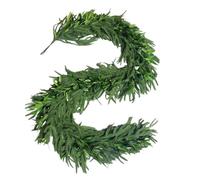 Guirnalda de árbol de Navidad, 1. Árbol de Navidad artificial, decoración del hogar, guirnalda verde realista para la decoración de mesa, para fiestas, interiores, exteriores, chimenea, Acción de