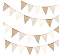 Guirnalda de banderines de 16 m para exteriores, resistente a la intemperie, guirnalda de banderines bohemios, decoración para guirnaldas, bodas, cumpleaños, baby showers, fiestas en el jardín