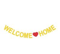 Guirnalda de Bienvenida, Banners de Bienvenida a Casa, para la Decoración de la Casa de la Familia, Bienvenida al Bebé Bienvenido a Casa para Amigo, Salud del Bebé Relacionado (Oro)