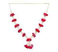 Guirnalda de cinta de rosas artificiales de Mala, pequeña Mala para ídolo con cuentas, estatua de Dios, accesorios Pooja Sringar, adorno de artículo tradicional indio para festival tradicional ganesha