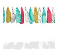 Guirnalda de cinta de terrazo arcoíris de colores surtidos, 8.5 x 72 pulgadas, perfecta para fiestas y decoración del hogar, 1 unidad.