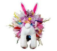 Guirnalda de conejito de Pascua: diversión navideña de temporada, decoración de huevos de conejo, corona de puerta de primavera, acento festivo para el hogar | Encantadora pieza de decoración de Pascu