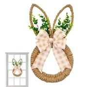 Guirnalda de conejo de Pascua para puerta de entrada, guirnalda con forma de conejo con - Guirnalda de Pascua para puerta de entrada, para casa, exterior, ventana, pared, salón, dormitorio, decoración