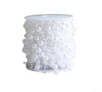 Guirnalda de cuentas de Navidad de 10 m, rollo de árbol artificial con cuerda de cuentas de plástico brillante para decoraciones doradas, plateadas, rojas, suministros de fiesta festiva y manualidades