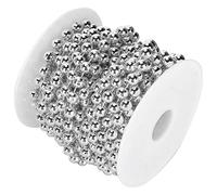 Guirnalda de cuentas de plástico, bobina, cuerda, cortinas, para colgar, decoración de festivales (plata)