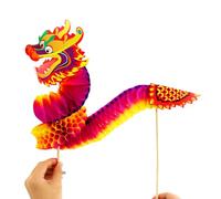 Guirnalda de Dragón de Papel Chino, Juego de manualidades de Papel de Baile del Pequeño Dragón DIY, Marioneta Dragón de Año Nuevo, Dragón de decoración del hogar, Juguetes educativos