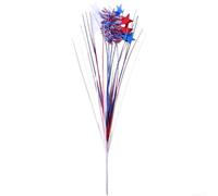 Guirnalda de estrellas patrióticas, color blanco y azul, 43 cm, plástico para decoración para fiestas, fiestas, banderines, banderines colgantes, colores festivos, decoración de habitaciones, 5