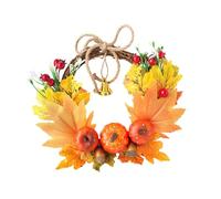 Guirnalda de festival, corona de calabaza de otoño, vela, corona de Acción de Gracias, decoración para mesa, corona de arce, corona de Halloween, pieza central para mesa, resina de plástico