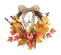 Guirnalda de festival, corona de calabaza, vela de otoño, corona de Acción de Gracias, decoración para mesa, corona de arce, corona de Halloween, pieza central para mesa de resina de plástico