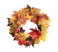 Guirnalda de festival, corona de calabaza, vela de otoño, corona de Acción de Gracias, decoración para mesa, corona de arce, corona de Halloween, pieza central para mesa, resina de plástico
