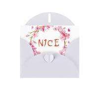 Guirnalda de flores bonitas tarjetas de felicitación individuales con sobres, tarjetas de felicitación pensando en ti, tarjetas de aliento