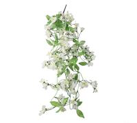 Guirnalda de flores colgantes artificiales de seda, planta de jazmín artificial realista y decoración de pared de gloria matutina para decoración floral de arco de boda, follaje interior y exterior