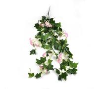 Guirnalda de flores colgantes artificiales de seda, planta de jazmín artificial realista y decoración de pared de gloria de la mañana para decoración floral de arco de boda, follaje interior y