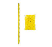 Guirnalda de Flores de caléndula Artificial - Floral de 1,5 m con Hojas y cascabeles | Decoración Tradicional de 30 Capas | Guirnalda de Flores Larga Reutilizable para Bodas, Diwali y Fe
