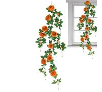 Guirnalda de flores, guirnalda artificial, enredadera de rosas multifuncional, adorno de flores falsas, decoración colorida de escritorio para puerta, reunión