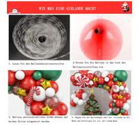 Guirnalda de globos de Navidad, 81 piezas, kit de arco de guirnalda de globos de Navidad rojos y blancos con globo de confeti, globo de estr
