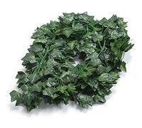 Guirnalda de Hojas de Enredaderas de Patata Dulce 12 Piezas Enredaderas Colgantes Artificiales Decoración de Pared para Interiores Exteriores Bodas Decoraciones de Jardín Flor de