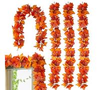 Guirnalda de Hojas de otoño - Decoración de Cultivos Artificiales, Cuerda de Acento estacional de Acción de Gracias | Resistente a la Intemperie, decoración para tu hogar, para Decorar, Cubrir