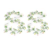 Guirnalda de huevos de Pascua artificiales para mantel, guirnaldas de huevos de Pascua de espuma colorida de 82 pulgadas, guirnalda de hojas verdes de primavera de granja con huevo de Pascua para