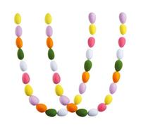 Guirnalda de huevos de Pascua, pancarta colgante colorida de huevos flocados, pancarta decorativa con temática de primavera, guirnalda de huevos pastel para interiores y exteriores, hogar, pared