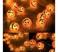 Guirnalda de luces de calabaza para Halloween, 3M 30 LED para fiestas de Halloween, decoración de festivales