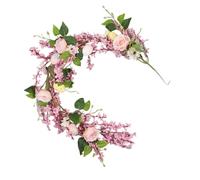 Guirnalda de luces de flores - Guirnalda de primavera iluminada artificial | Guirnalda de flores con luces, guirnalda floral artificial, vides de flores iluminadas de 3.3 pies | Decoración de vides
