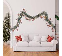 Guirnalda de luces de hadas para decoración de Navidad, para fiestas de vacaciones, interiores y exteriores, hogar, festivas, con 8 modos de iluminación y temporizador (verde oscuro 2, 28 x 30 x 8 cm)