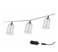 Guirnalda de luces en red conectable 8 campanas LED blanco cálido con filamentos aparentes GLOW LIGHT 15m