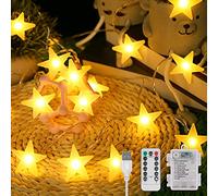 Guirnalda de Luces, Guirnalda Luces Pilas, 5M 30LED Cadena Luces USB, 8 Modos Luces de Hadas Estrella con Control Remoto, Guirnalda Luminosas Decoracion para Navidad, Habitacion, Jardín, Bodas, Fiesta