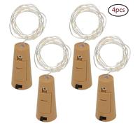 Guirnalda de luces LED con forma de corcho, a pilas, para decoración de Halloween, Navidad, bodas, jardines y césped.