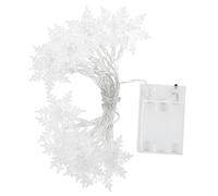 Guirnalda de luces LED navideñas de 3 metros con forma de copo de nieve, compatible con cortinas, decoración para fiestas y días festivos.