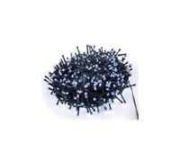 Guirnalda de luces LED planas, 10m, pilas 3AA, blanco frío; ideal para decorar interiores y exteriores en fiestas y eventos.