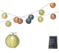 Guirnalda de luces LED solares de nailon, 4,5 m, cadena de luces solares para jardín, balcón, cadena solar, iluminación de jardín, guirnalda de luces para exteriores, decoración de jardín, blanco