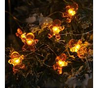 Guirnalda de luces navideñas, 2 m, LED, diseño de hombre de jengibre